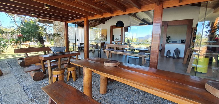Casa do Alto Itaipava, 3 suítes, piscina com hidro aquecida