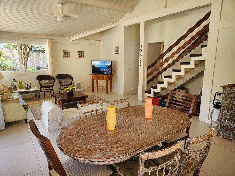 Casa Palmeira Geribá, piscina, jardim e 5 quartos com A/C, m