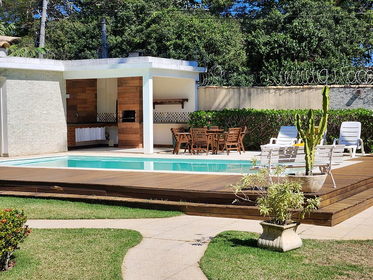 Casa Palmeira Geribá, piscina, jardim e 5 quartos com A/C, m